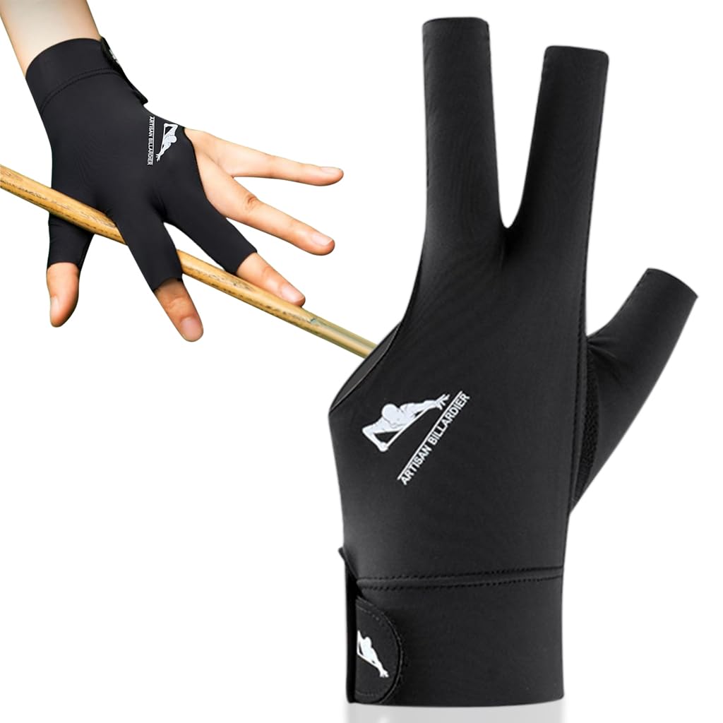 Proberos 1Pcs Snooker Pool Billiard Glove, Left Hand Billiard Glove Single Hand Professional Snooker Glove Breathable Snooker Glove Anti-slip Patch Design with Adjustable Wrist Strap Proberos 1Pcs Snooker Pool Billiard Glove, Left Hand Billiard Glove Single Hand Professional Snooker Glove Breathable Snooker Glove Anti-slip Patch Design with Adjustable Wrist Strap